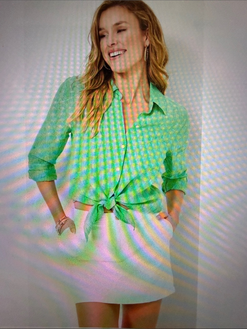 Lilly Pulitzer NWT Sea View Button Top in Spearmint